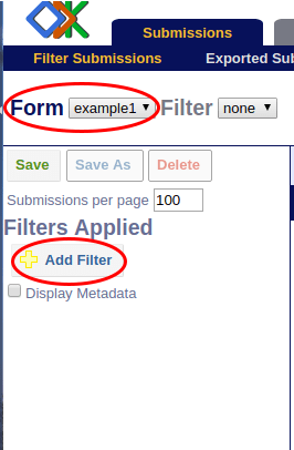 Image showing add filter option.