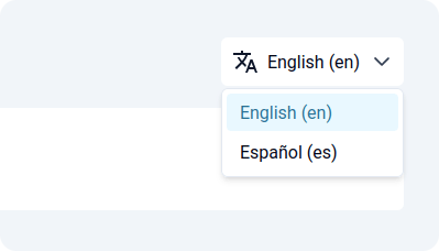 The language selector