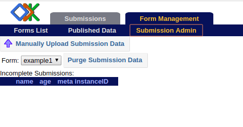 Image showing submission admin tab.